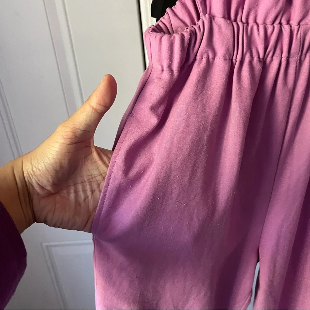 BELLEROSE lavender purple pink‎ viscose poly cotton blend sleeveless cutout wide
